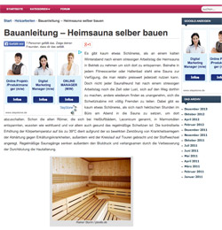 Sauna bauen